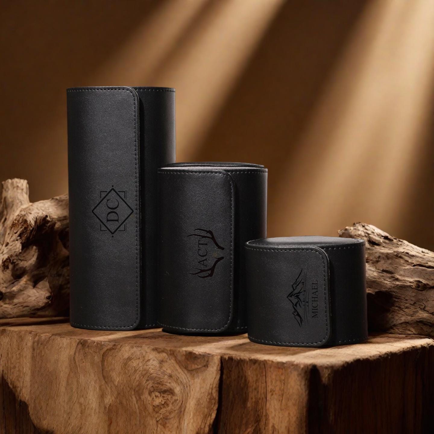 Custom Black Watch Roll For 3 Watch, Vegan Leather Box, Men Travel Case, Holder, Wedding Groomsmen Gift Custom Black Watch Roll For 3 Watch, Vegan Leather Box, Men Travel Case, Holder, Wedding Groomsmen Gift von MajWY1