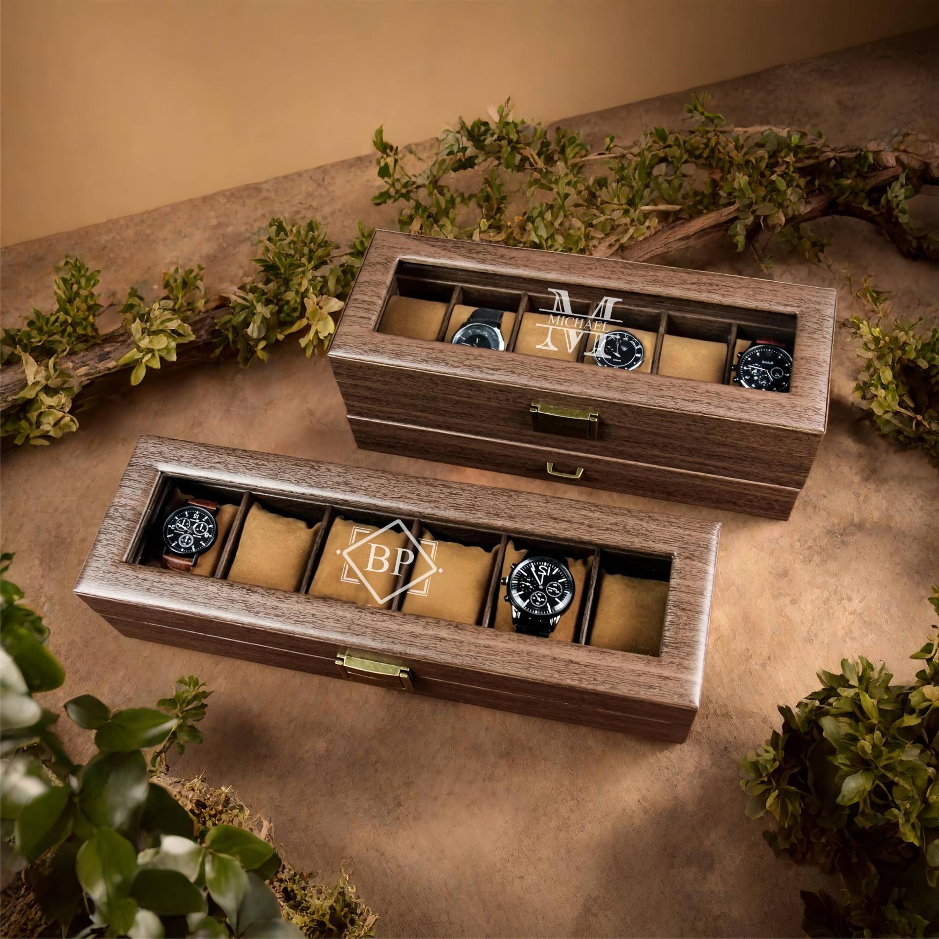 Personalized Engraved Watch Box, Custom Case, Customized Storage Jewelry Gift For Dad, Anniversary Birthday Men von MajWY1