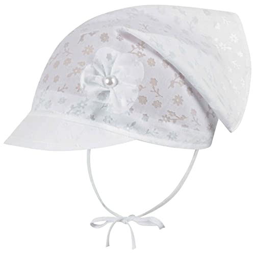 Kopftuch Mädchen Baby Mütze Sommer Schirmmütze Baumwolle, Farbe: Weiß, Größe: XS(36/38) von Maja