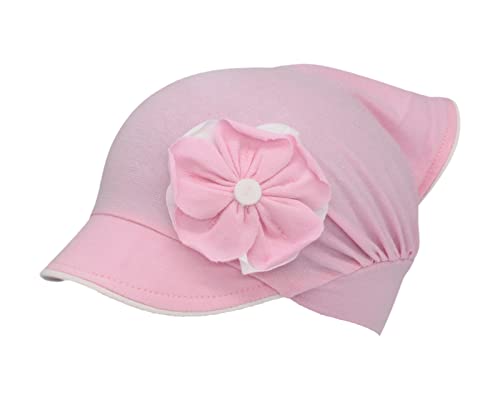 Kopftuch Mütze Baby Mädchen Sommer Kinder Baumwolle, Farbe: Rosa/Weiß, Größe: 46-48 von Maja