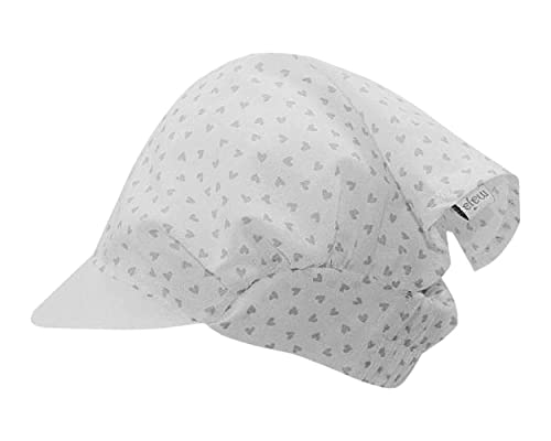 Kopftuch Mütze Schirmmütze Mädchen Sommer Baby Baumwolle, Farbe: Weiß-Grau, Größe: 44-46 von Maja