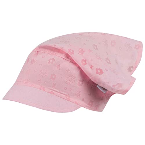 Kopftuch Sommer Mütze Schirmmütze Mädchen Baumwolle Blumen, Farbe: Rosa, Größe: 42-44 von Maja