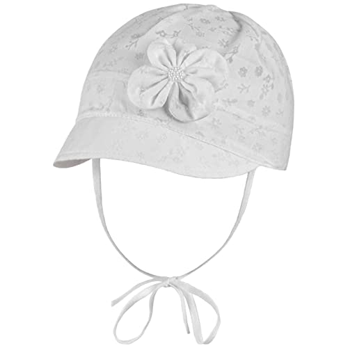 Maja Mädchen Sommermütze Schirmmütze Taufmütze Kopftuch Blumen, Farbe: Weiß, Größe: S(38/40) von Maja