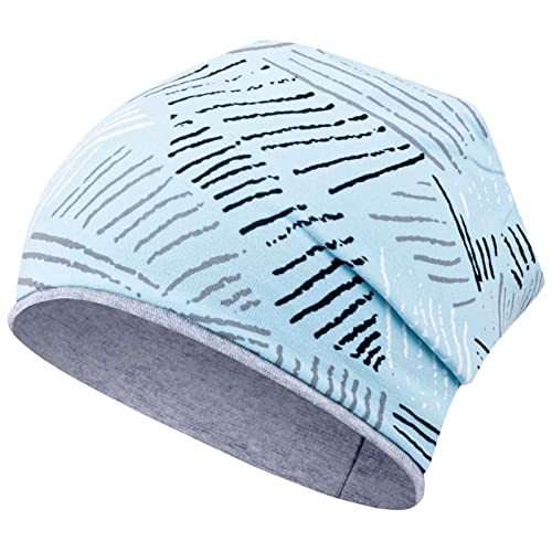 Mütze Beanie Mädchen Übergangsmütze Herzen Punkte Kreise, Größe: 50/52, Farbe: Hellblau von Maja