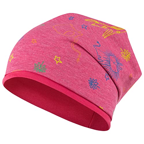 Mütze Beanie Mädchen Übergangsmütze Herzen Punkte Kreise, Größe: 50/52, Farbe: rosa-pink von Maja
