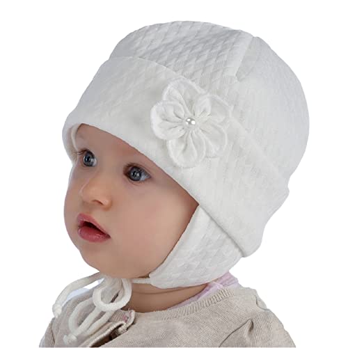 Mütze Wintermütze Bindemütze Mädchen Baby Taufe, Größe: 44 von Maja