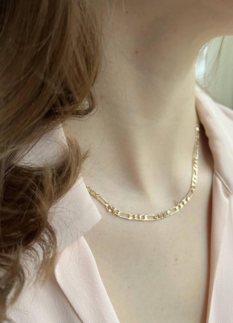 Goldkette Panzerkette Mit 24 Karat Vergoldung U. Verschluss 925 Sterling Silber Vergoldet von MajaCelineDE