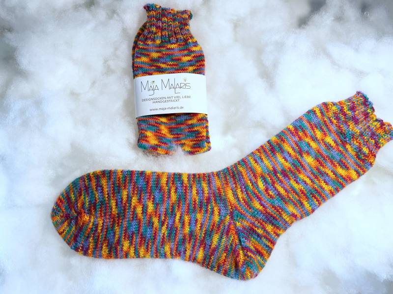 Wollsocken Gr. 38/39, Handgestrickt von MajaMalaris