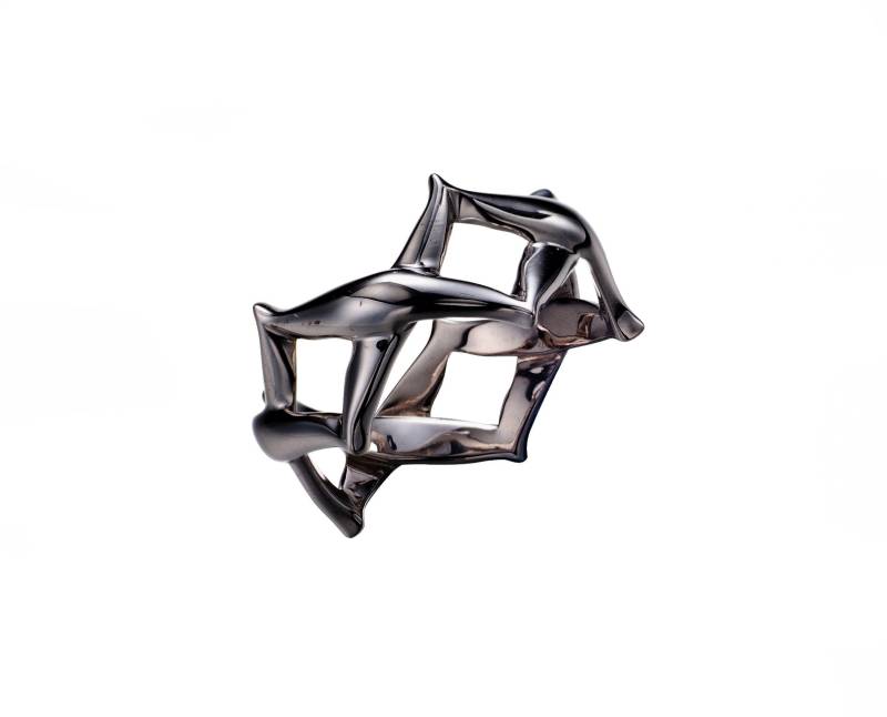 Herren Ring Schwarz-x Criss Kreuz Für Ihn-Dicker Chunky-Sein Uni-Paare Versprechend-Gekreuzter Personalisiert-Kein Stein von MajadeJewelryDesign