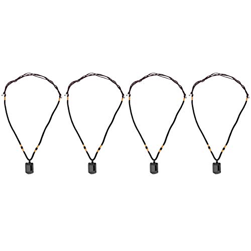 Majatou 4 Stück Turmalin Anhänger Halskette, Schwarzer Turmalin Edelstein Kette Set, Heilstein Schutzsteine ​​Halskette, Pullover Kette einziehbare Halskette, Gegen Negative Energie von Majatou
