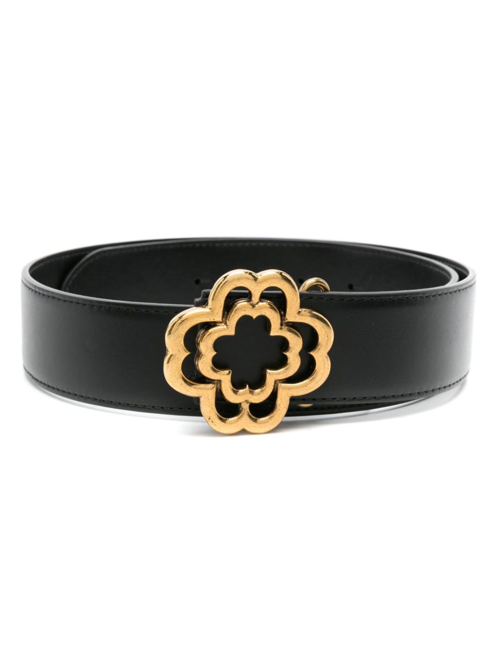 Maje Clover-buckle leather belt - Schwarz von Maje