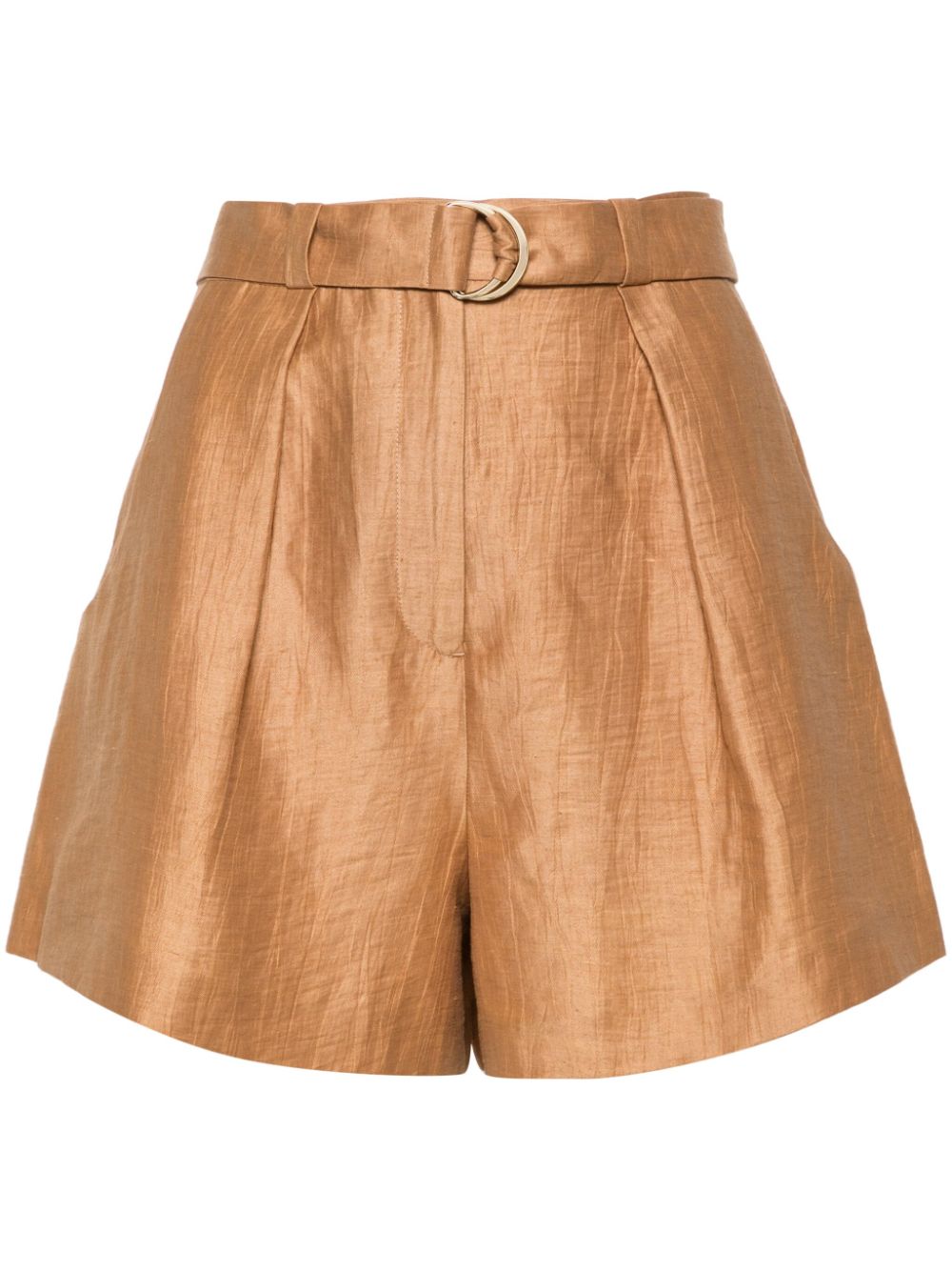 Maje Faltenshorts mit Gürtel - Nude von Maje