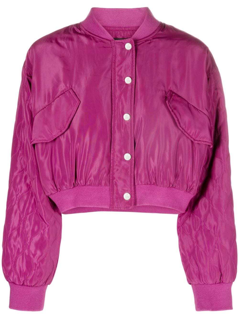 Maje Gesteppte Cropped-Bomberjacke - Rosa von Maje