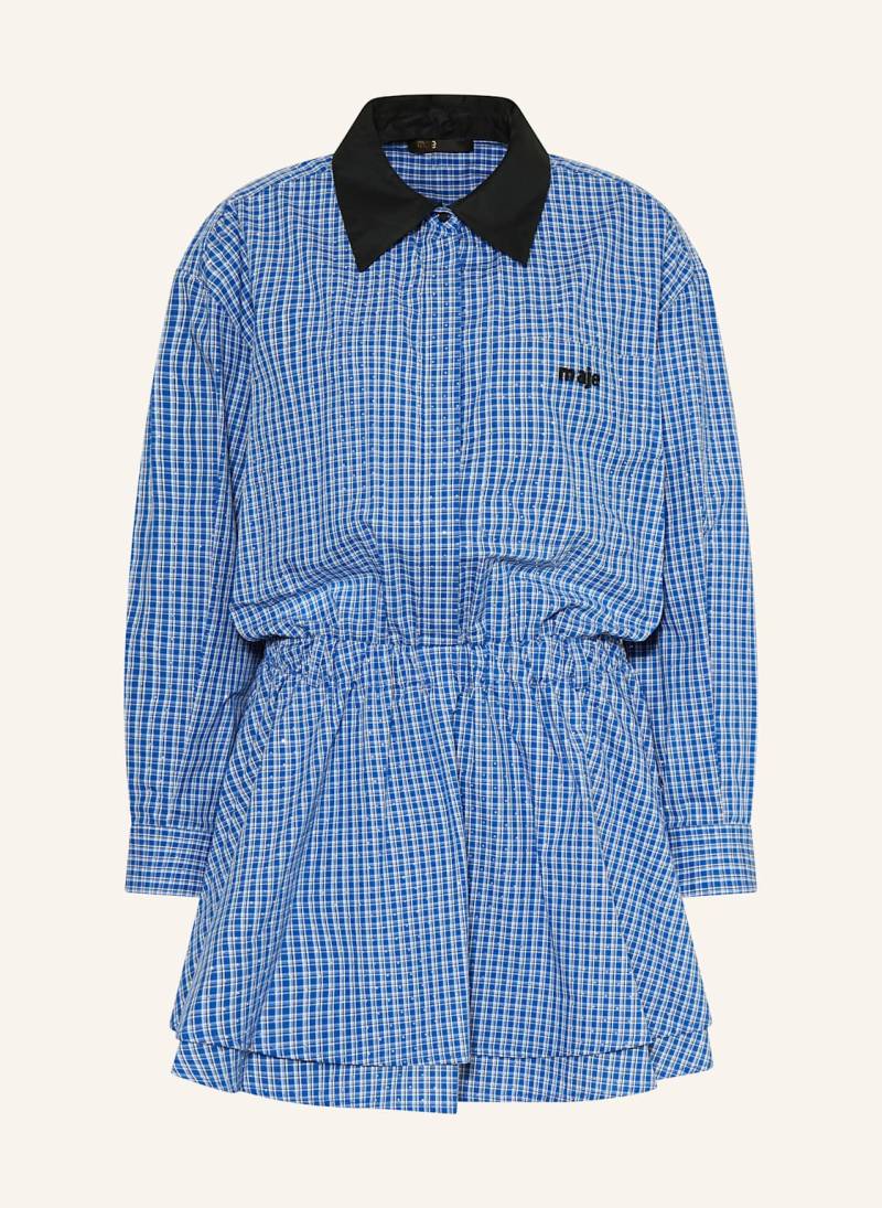 Maje Hemdblusenkleid Mit Schmucksteinen blau von Maje