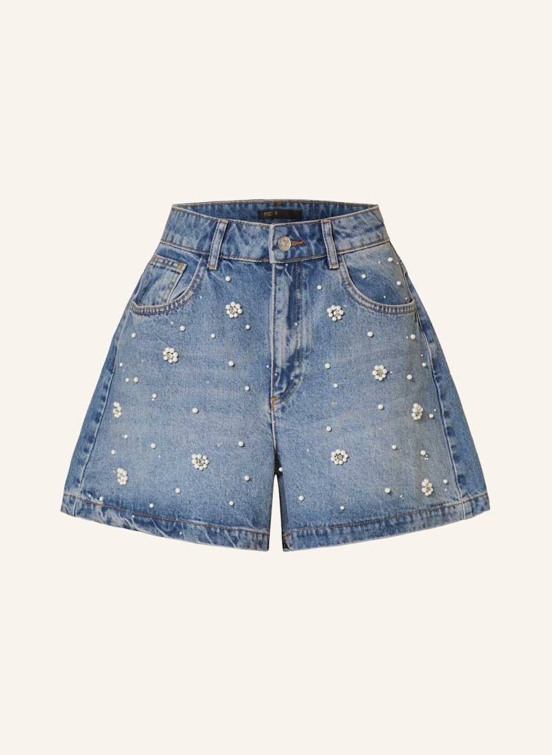 Maje Jeansshorts Mit Schmucksteinen blau von Maje