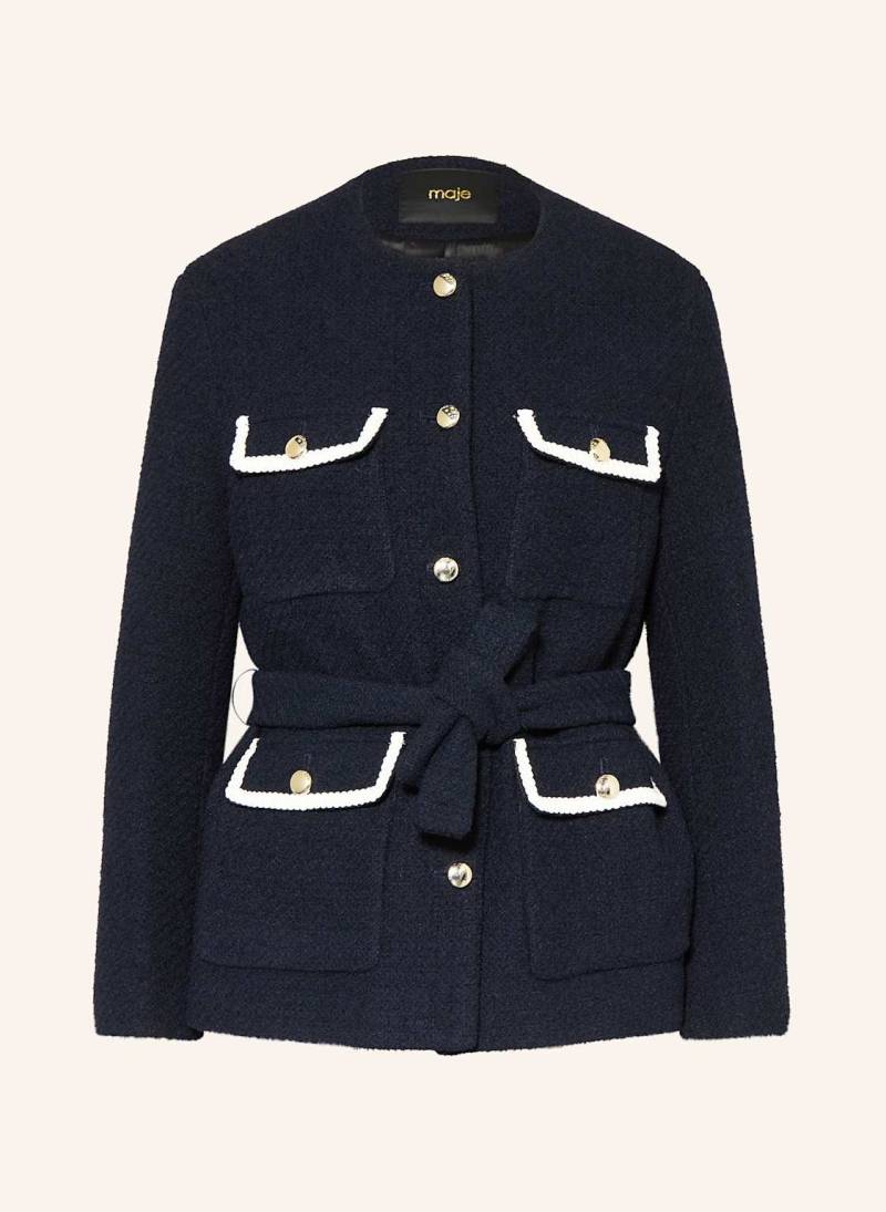 Maje Kastenjacke Aus Tweed blau von Maje