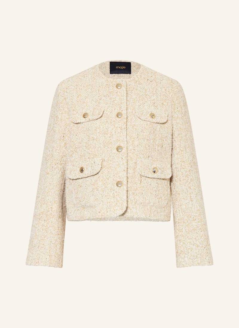 Maje Kastenjacke Aus Tweed weiss von Maje
