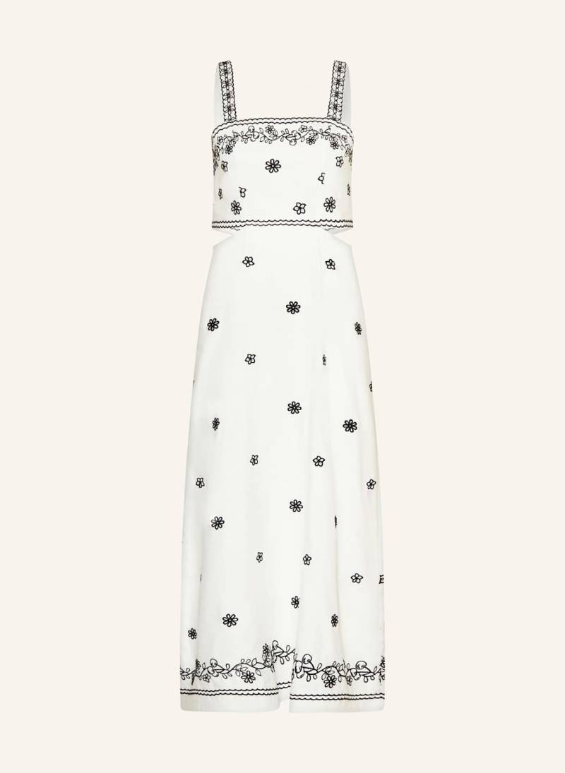 Maje Kleid Mit Leinen Und Cut-Outs weiss von Maje