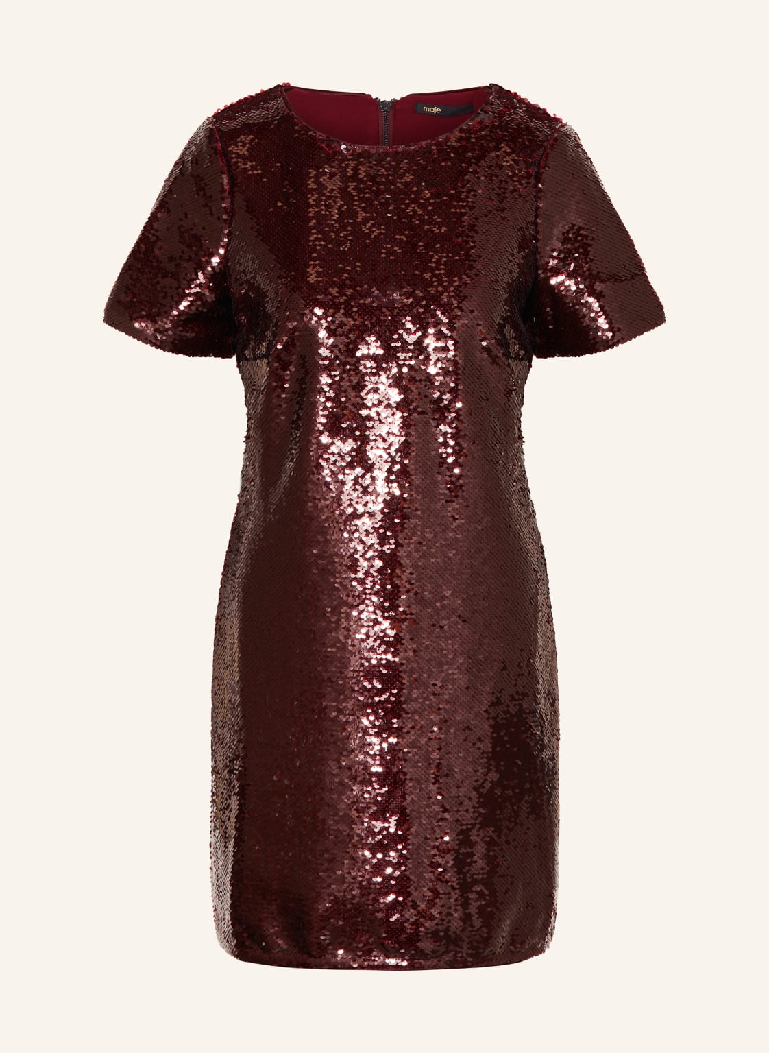 Maje Kleid Mit Pailletten rot von Maje