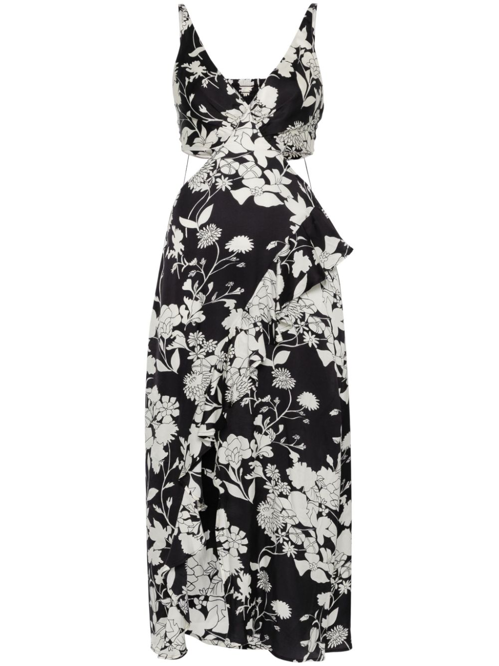 Maje Kleid mit Blumen-Print - Schwarz von Maje