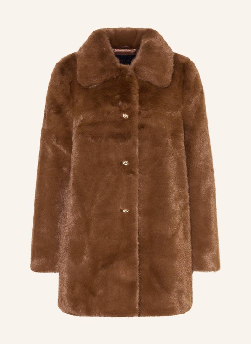 Maje Kunstfell-Mantel braun von Maje