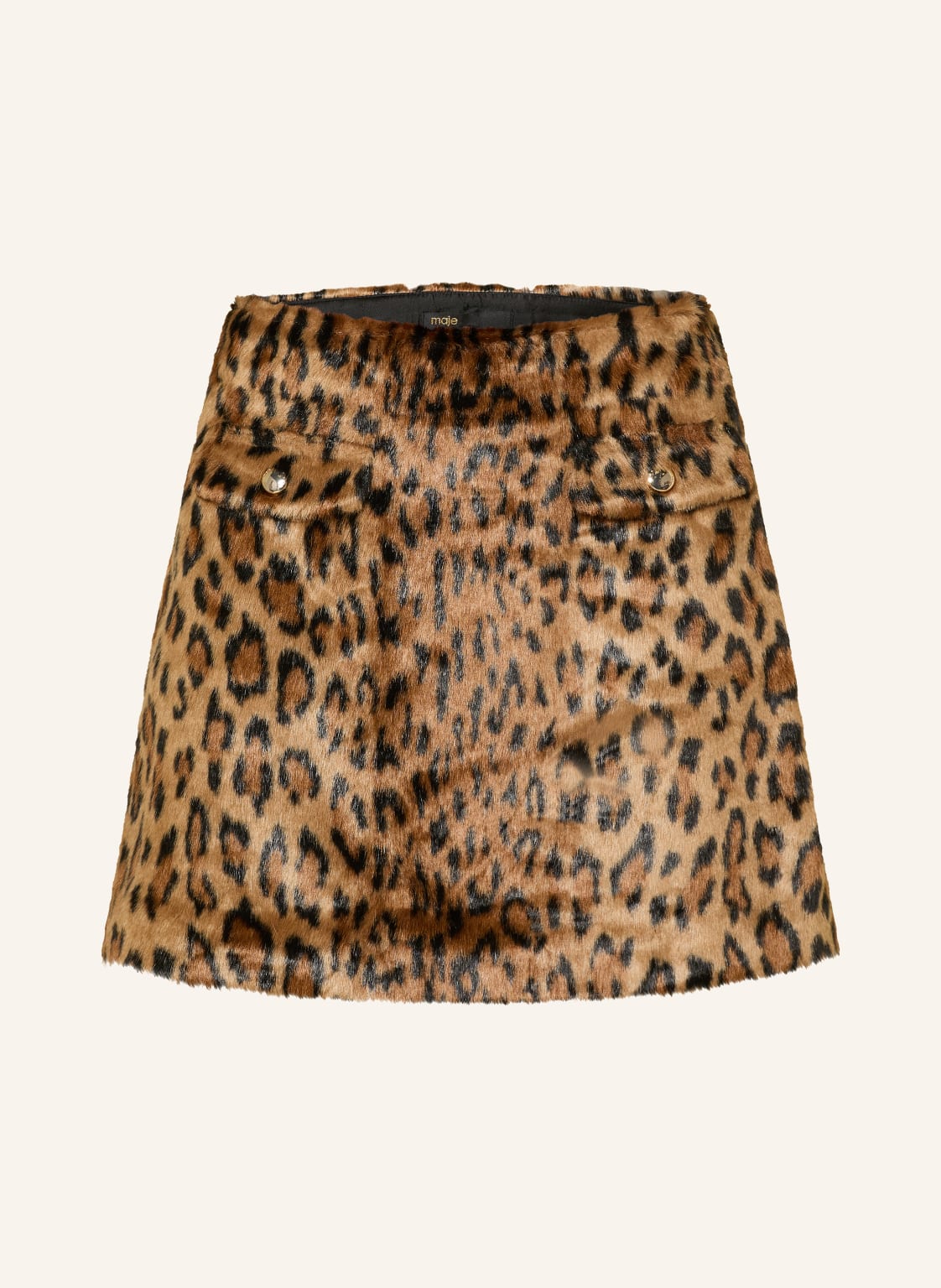 Maje Kunstfell-Rock beige von Maje