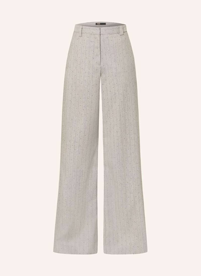 Maje Marlenehose Mit Schmucksteinen grau von Maje