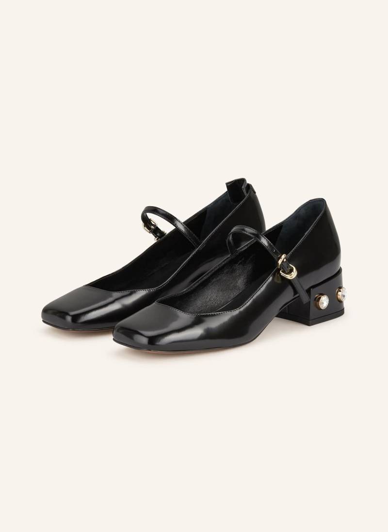 Maje Mary-Jane-Pumps Mit Schmucksteinen schwarz von Maje