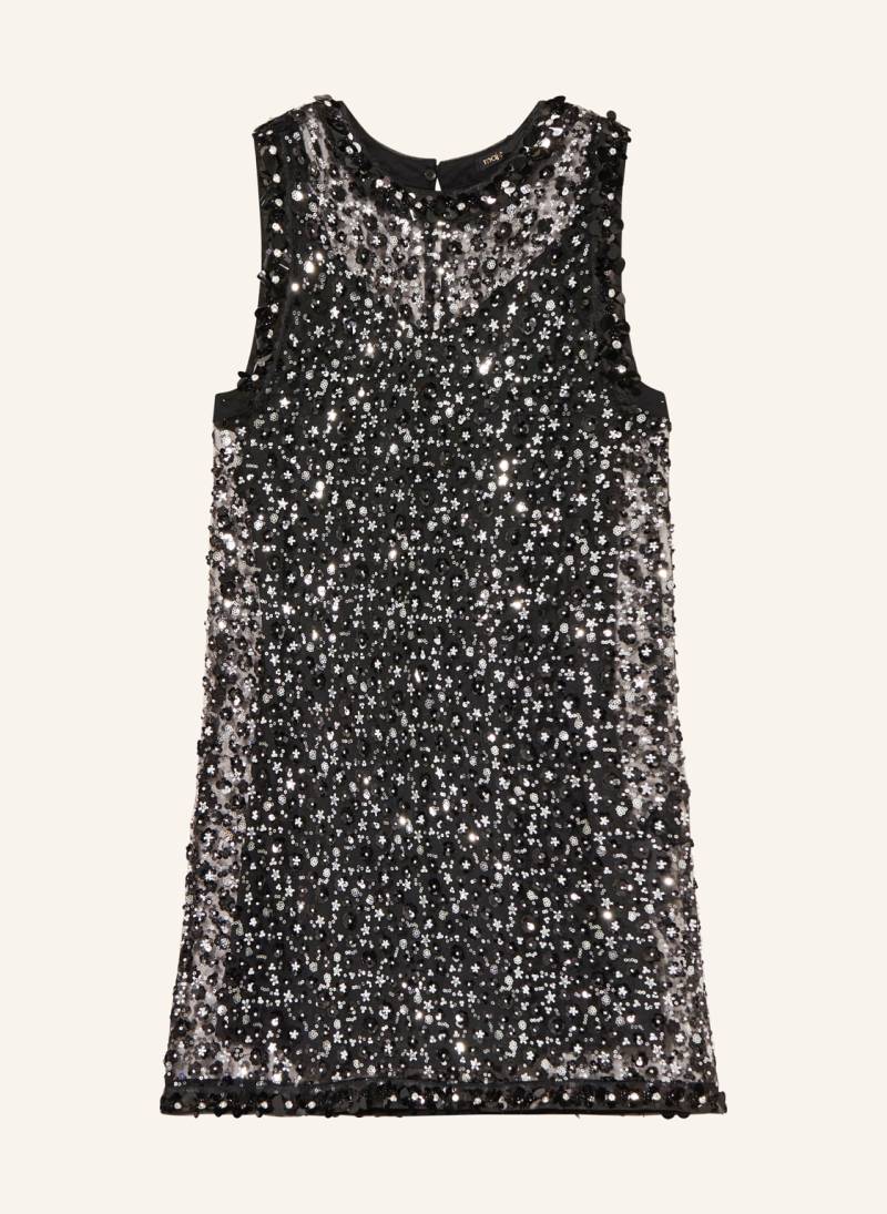 Maje Mesh-Kleid Mit Schmuckperlen Und Pailletten schwarz von Maje