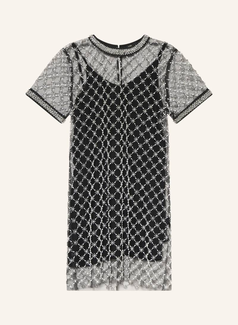 Maje Mesh-Kleid Mit Schmucksteinen Und Schmuckperlen schwarz von Maje