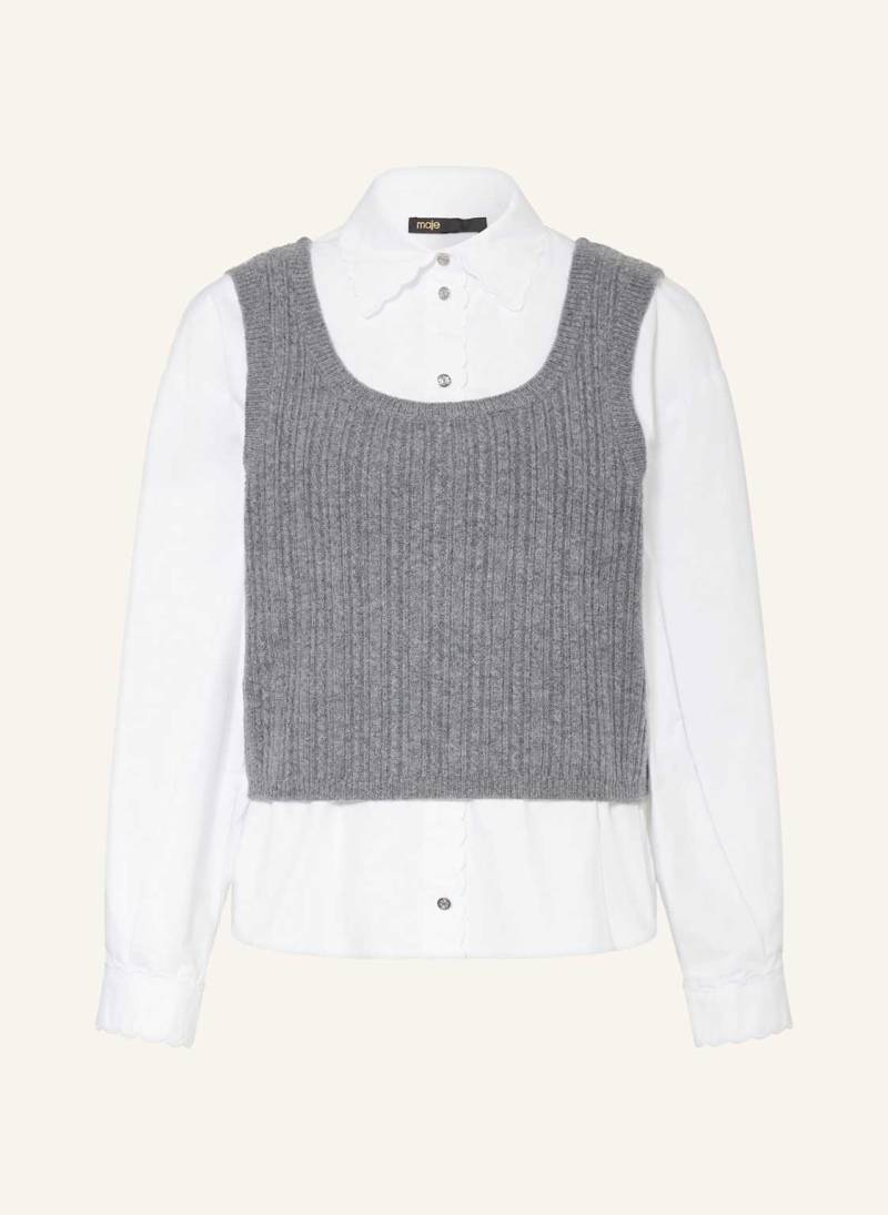 Maje Set: Hemdbluse Und Stricktop grau Maje Set: Hemdbluse Und Stricktop grau von Maje