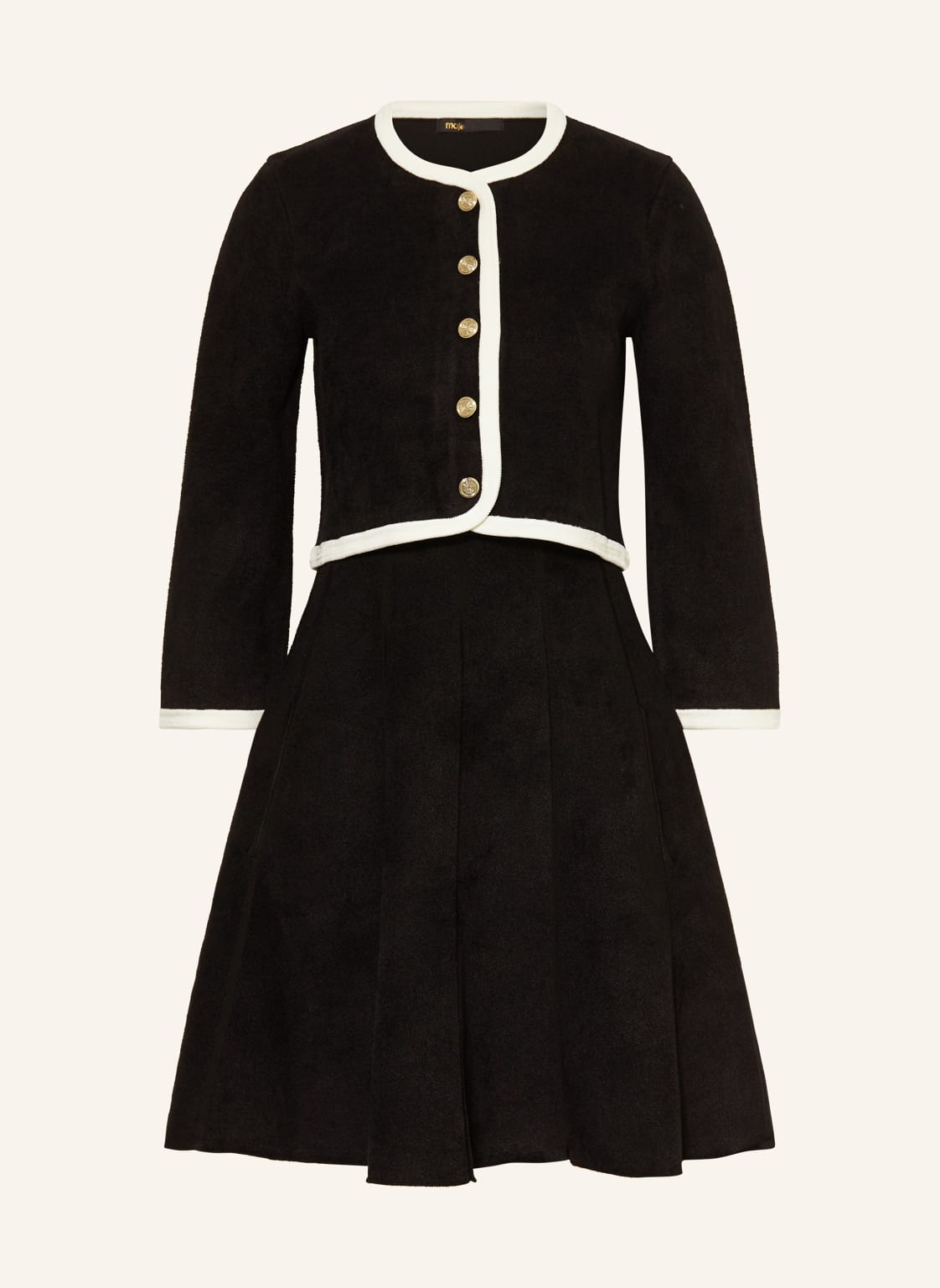 Maje Set: Strickjacke Und Strickkleid schwarz von Maje