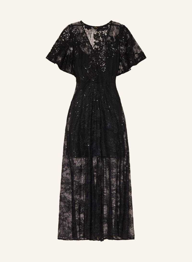 Maje Spitzenkleid Mit Pailletten schwarz von Maje