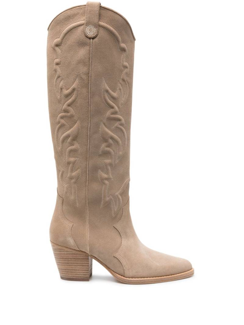 Maje Stiefeletten aus Wildleder 60mm - Nude von Maje