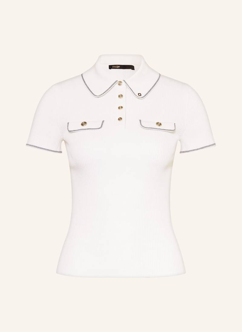Maje Strick-Poloshirt weiss von Maje