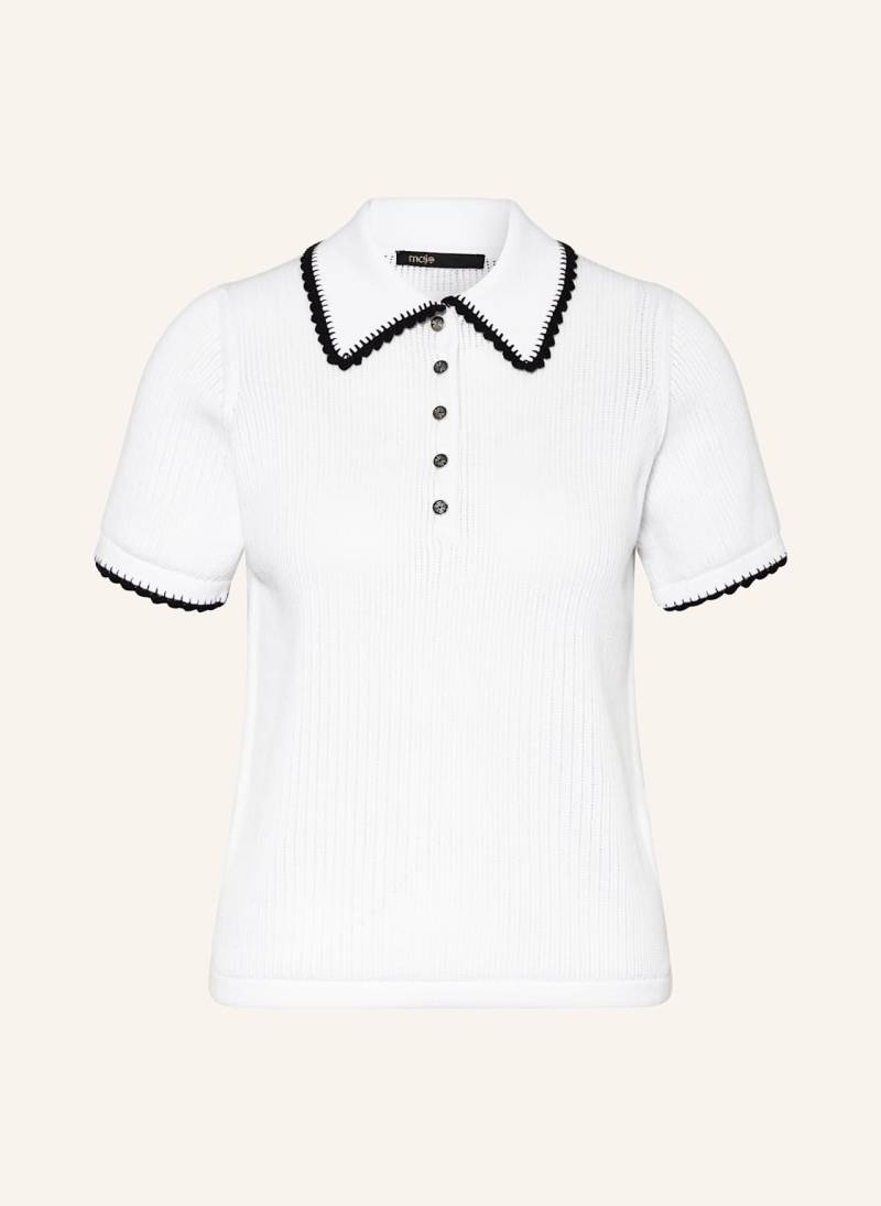 Maje Strick-Poloshirt weiss von Maje