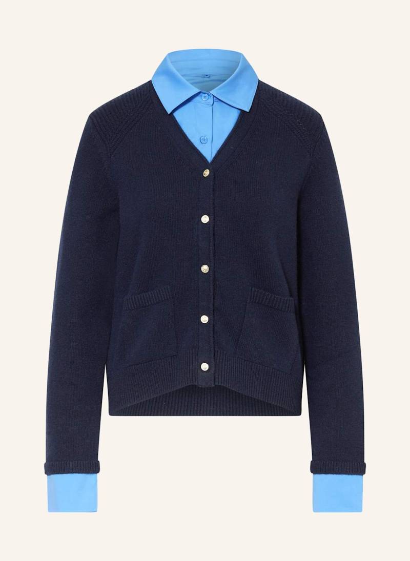 Maje Strickjacke Im Materialmix blau von Maje