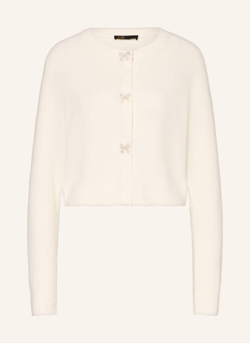 Maje Strickjacke Mit Schmucksteinen weiss von Maje