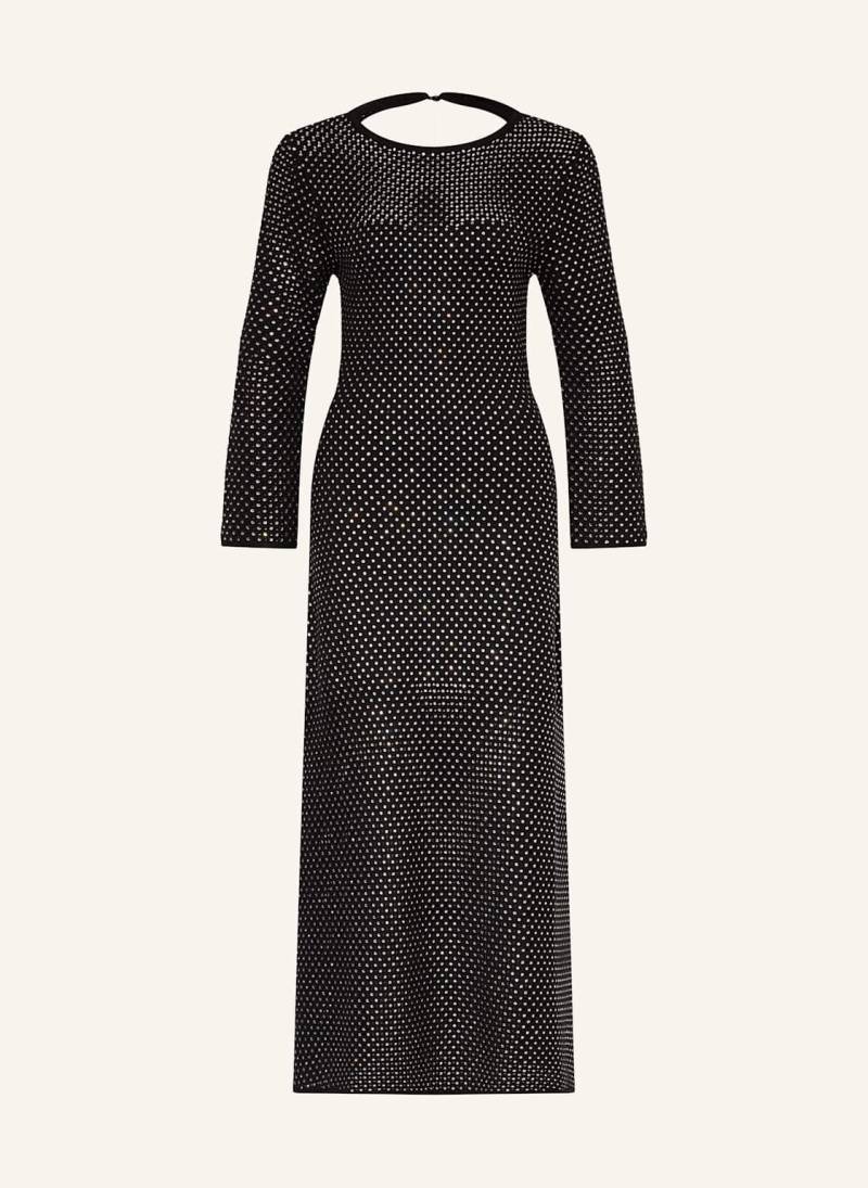 Maje Strickkleid Mit Cut-Out Und Schmucksteinen schwarz von Maje