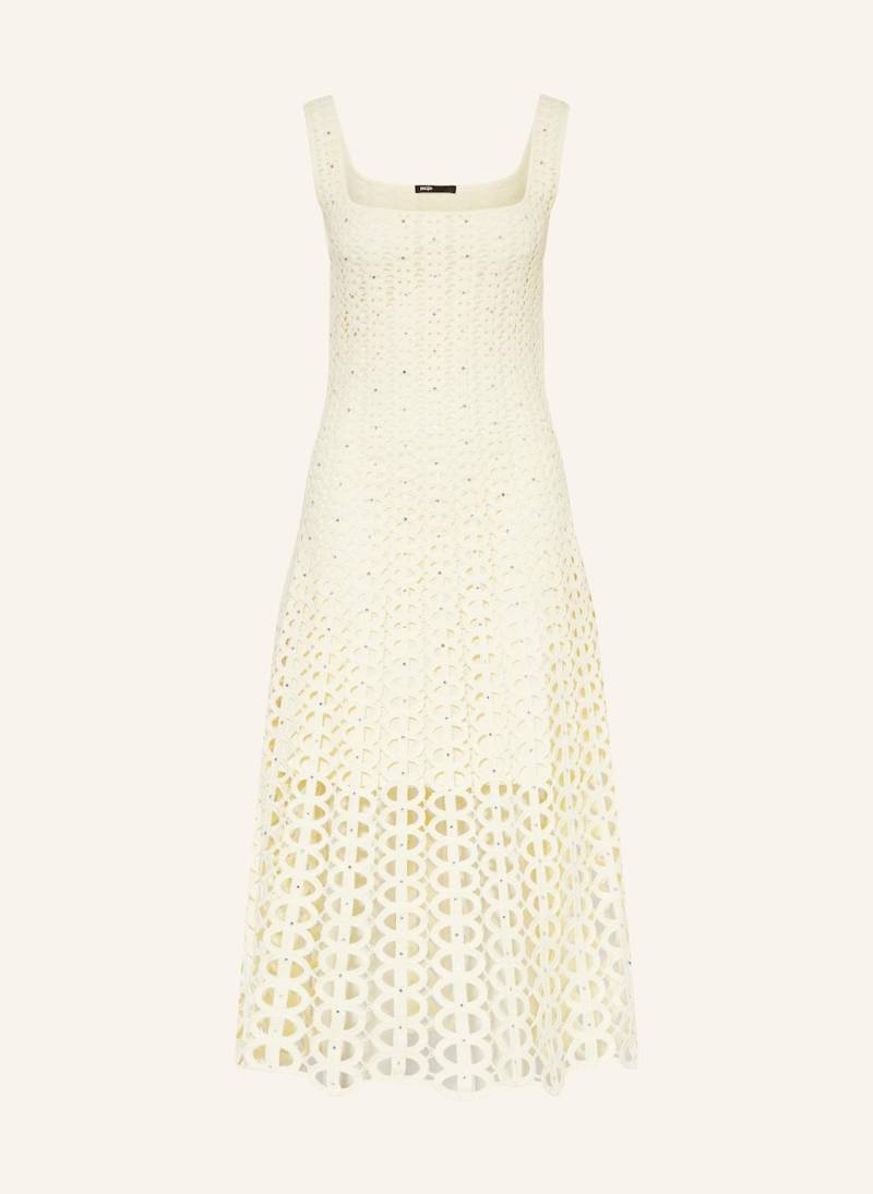 Maje Strickkleid Mit Schmucksteinen beige von Maje