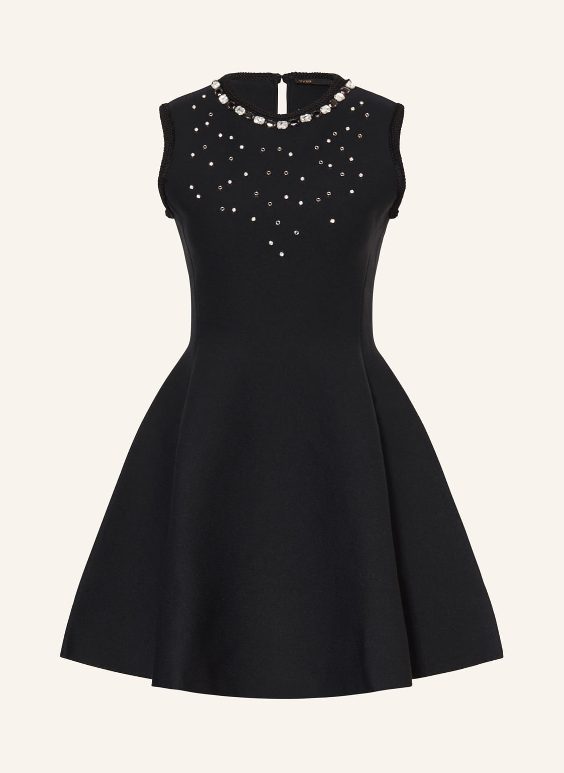 Maje Strickkleid Mit Schmucksteinen schwarz von Maje