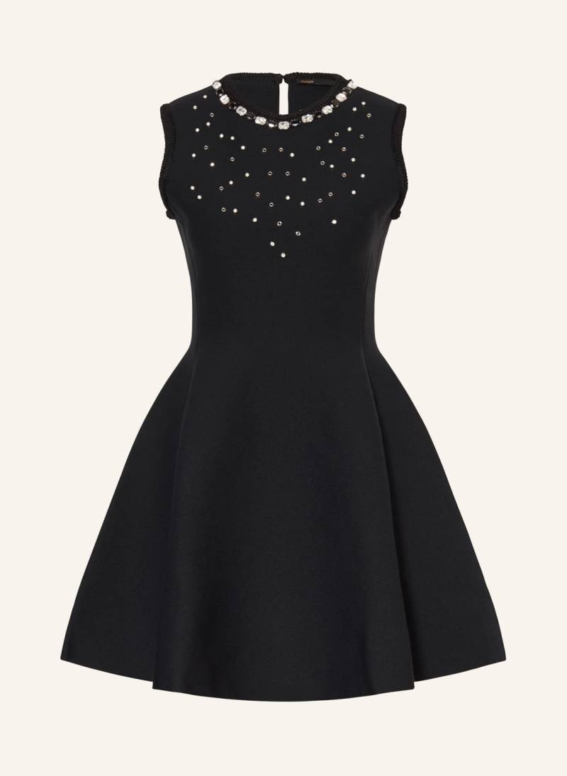 Maje Strickkleid Mit Schmucksteinen schwarz von Maje