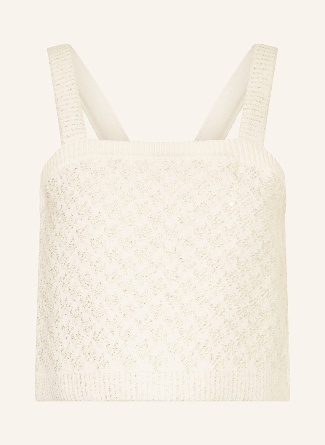 Maje Stricktop Mit Pailletten weiss Maje Stricktop Mit Pailletten weiss von Maje
