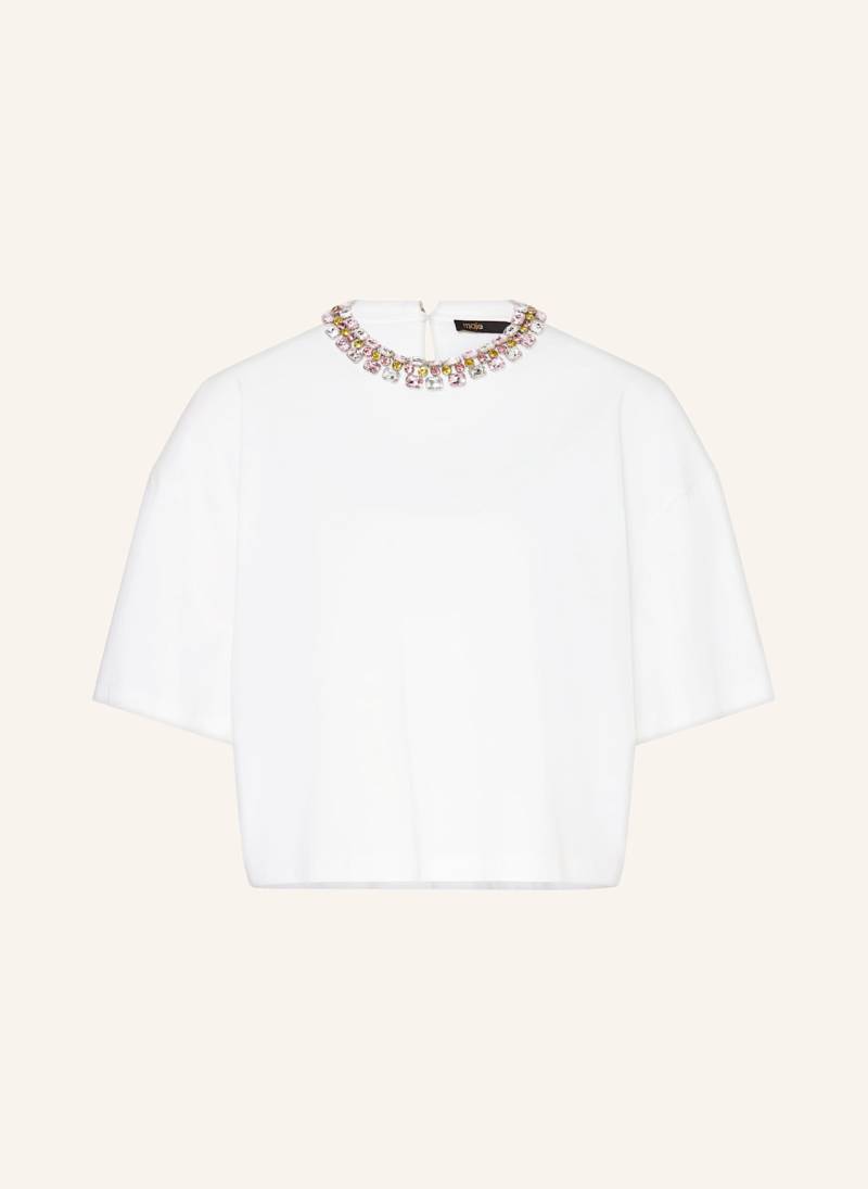 Maje T-Shirt Mit Schmucksteinen weiss von Maje
