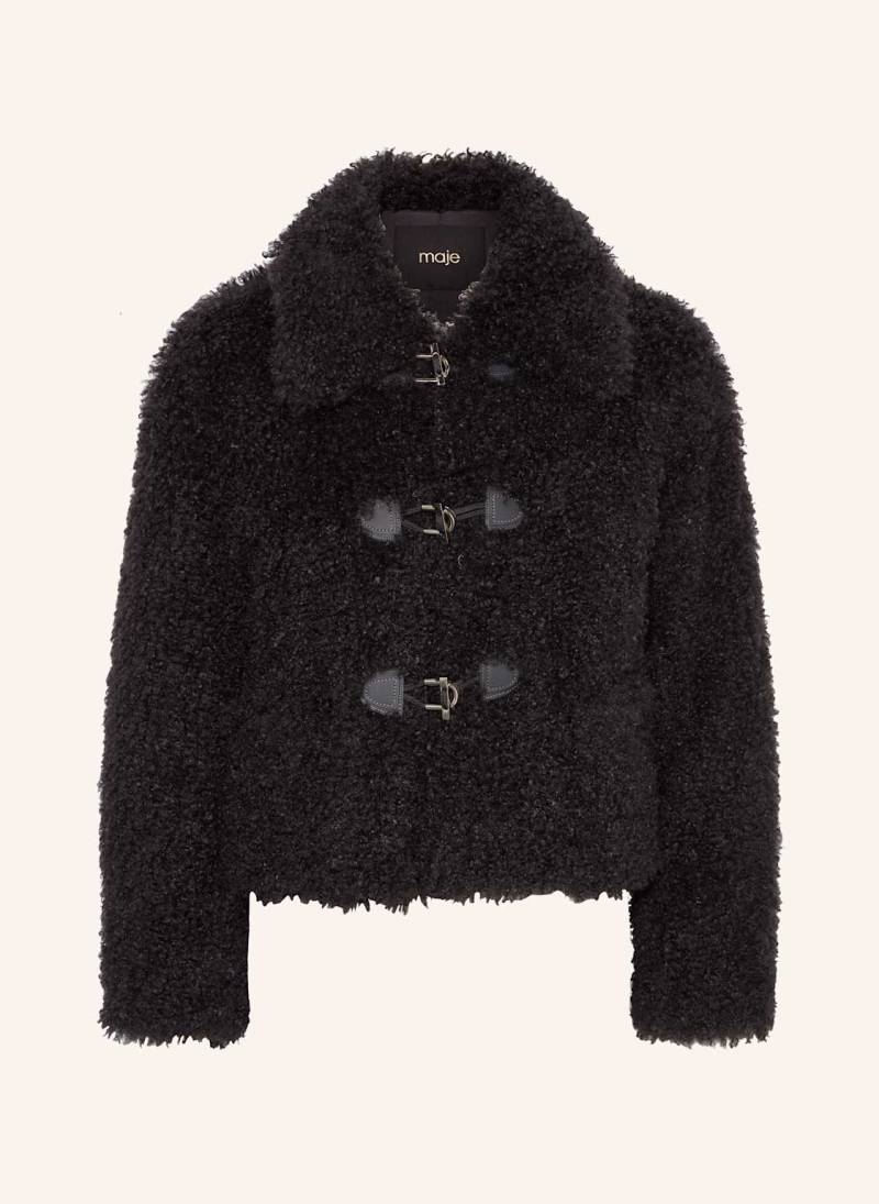 Maje Teddyfell-Jacke grau von Maje