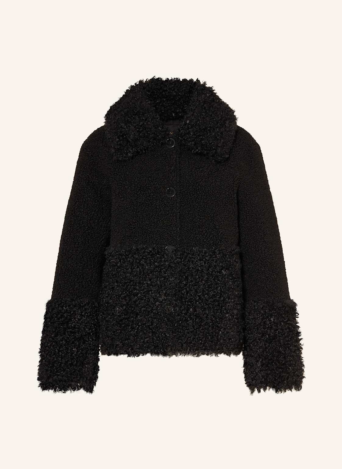 Maje Teddyfell-Jacke schwarz Maje Teddyfell-Jacke schwarz von Maje