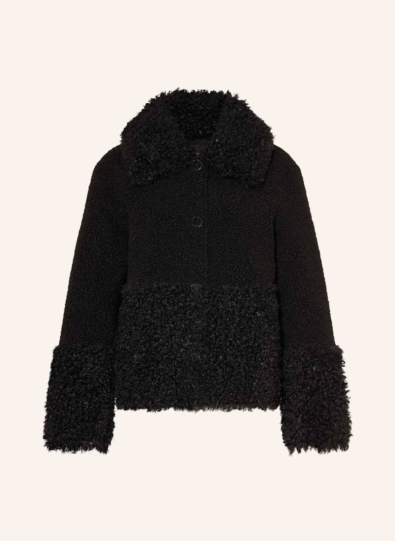 Maje Teddyfell-Jacke schwarz von Maje