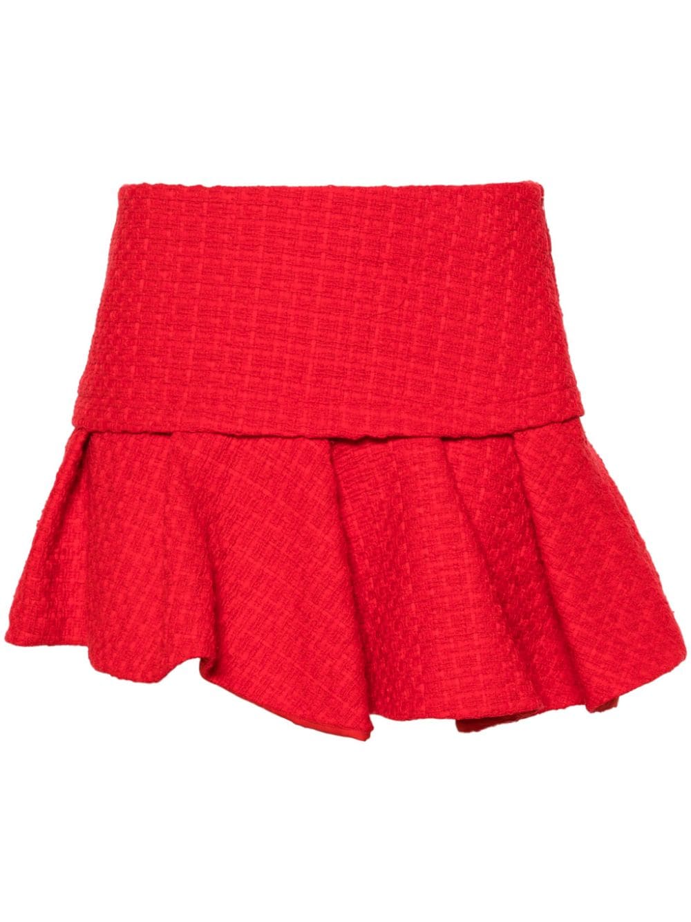 Maje Tweed-Hosenrock mit Falten - Rot von Maje