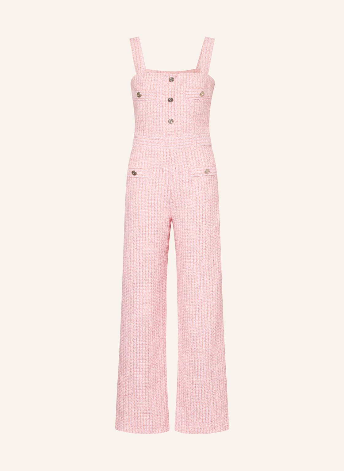 Maje Tweed-Jumpsuit Mit Glitzergarn pink von Maje