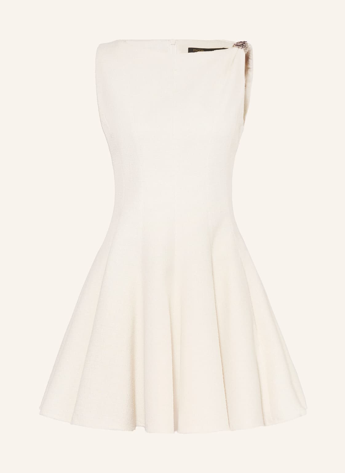 Maje Tweed-Kleid Mit Glitzergarn weiss von Maje
